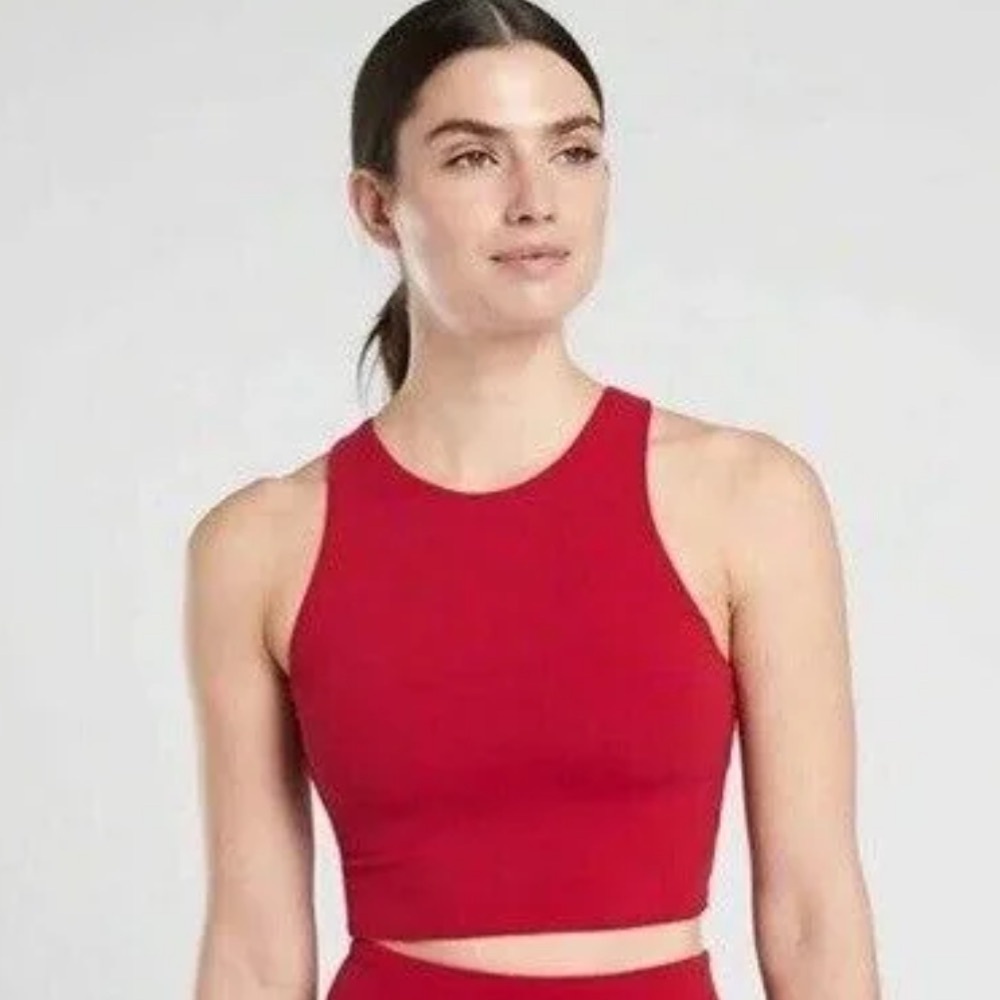 Athleta Red Crop Top